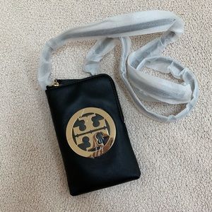 Tory Burch Charlie Mini Phone Cross-Body in Black